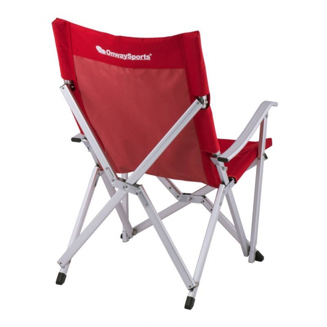ow-72b sedia da campo pieghevole in alluminio rosso capacità pesante di grandi dimensioni 